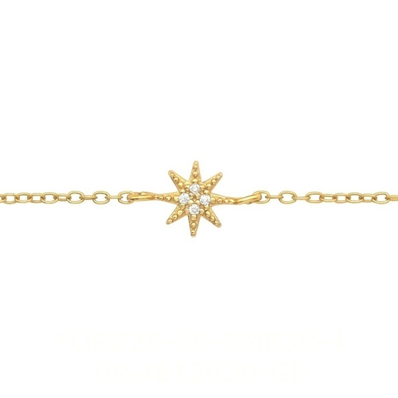 24k Gold Vermeil Celestial Dainty Bracelet - Picture 1 of 7
